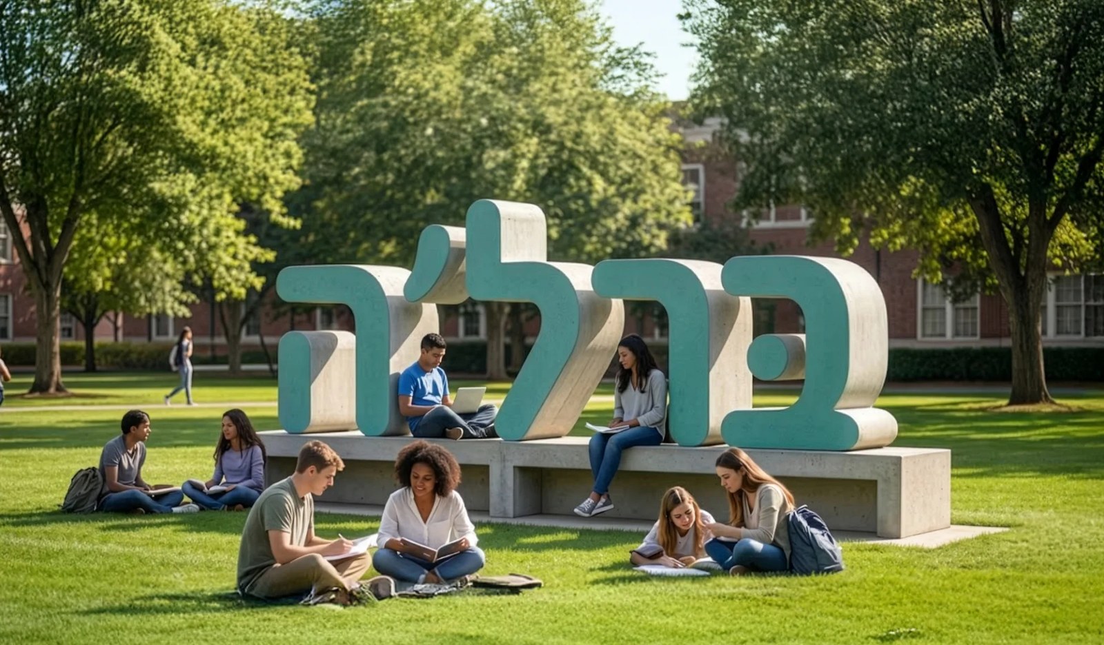 סטודנטים בכניסה לברל'ה במכללה האקדמית בית ברל